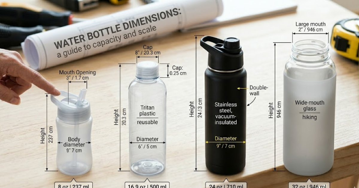 Water Bottle Dimensions Guide: Sizes & Brands Explained