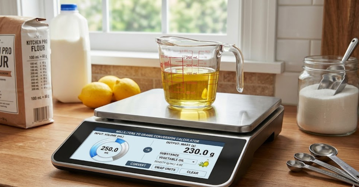 Milliliters to Grams Conversion Calculator Guide