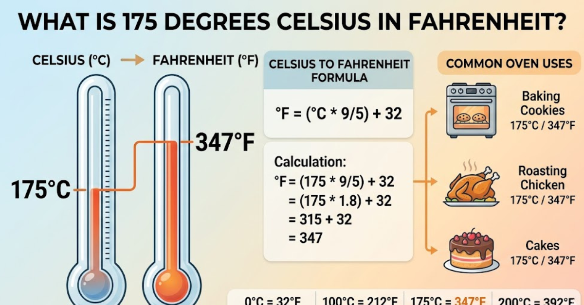 What Is 175 Degrees Celsius in Fahrenheit?